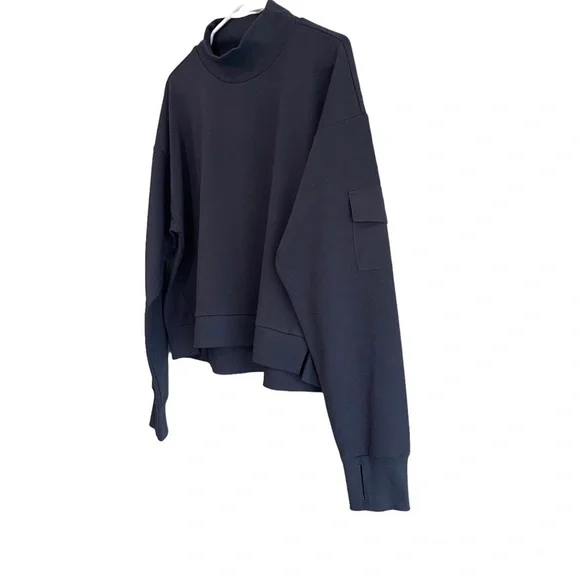 All in Motion™ Women's French Terry Butter Wash Sweatshirt Slate Size L - Picture 5 of 11